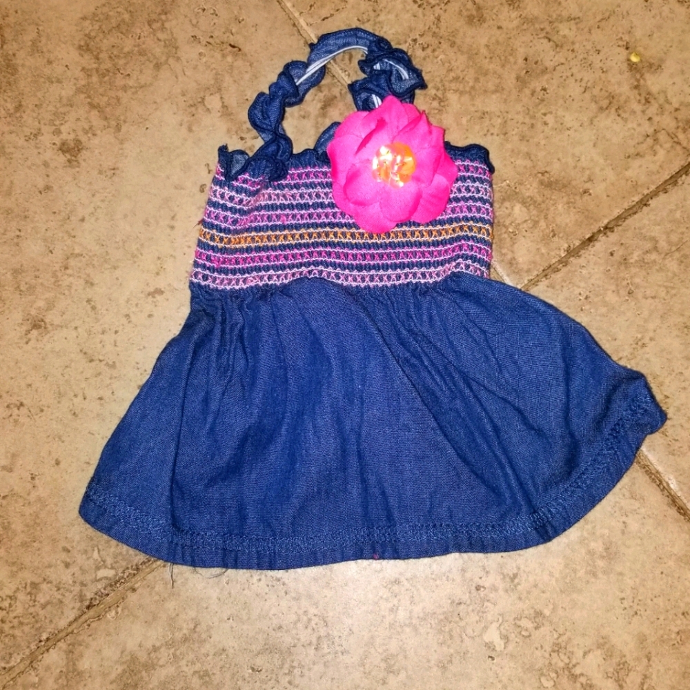 SMALL DOG DENIM DRESS